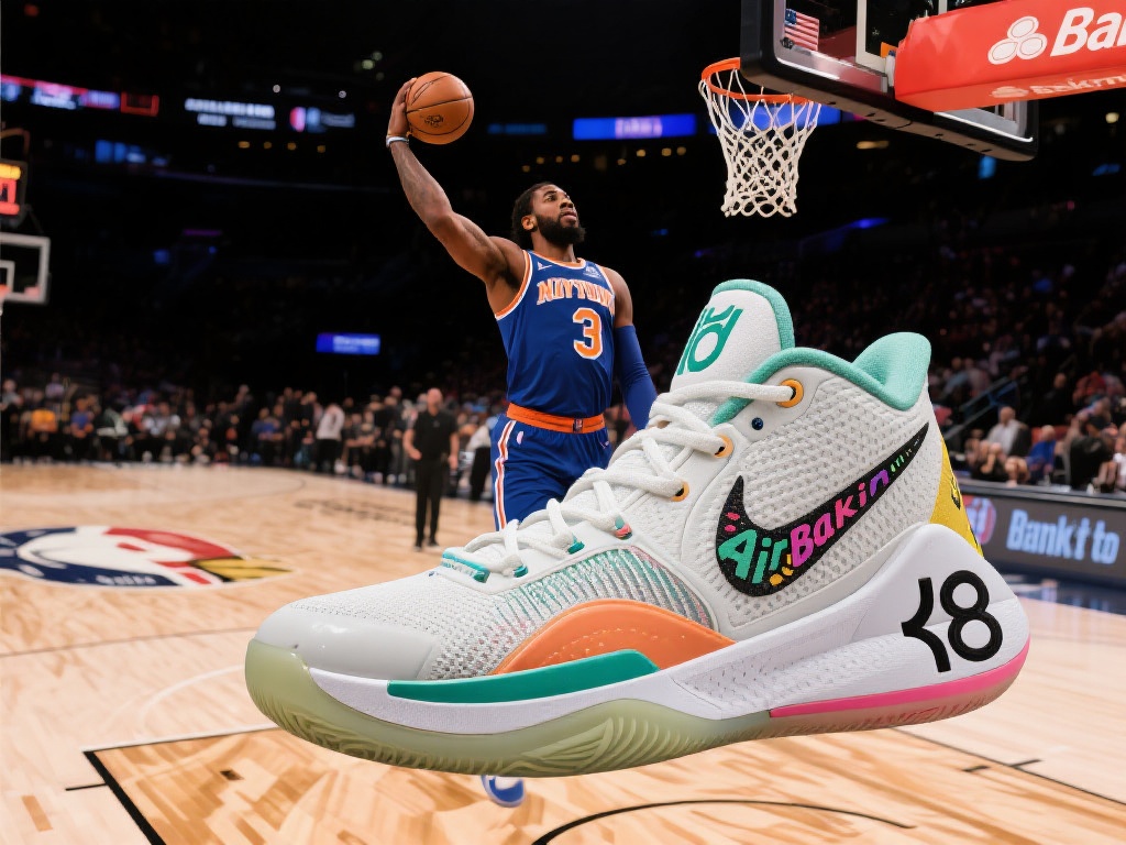 迪班萨亮相全明星扣篮赛,球鞋特写KD18与Air Bakin配色抢镜 迪班萨本次选择“Air Bakin”与K