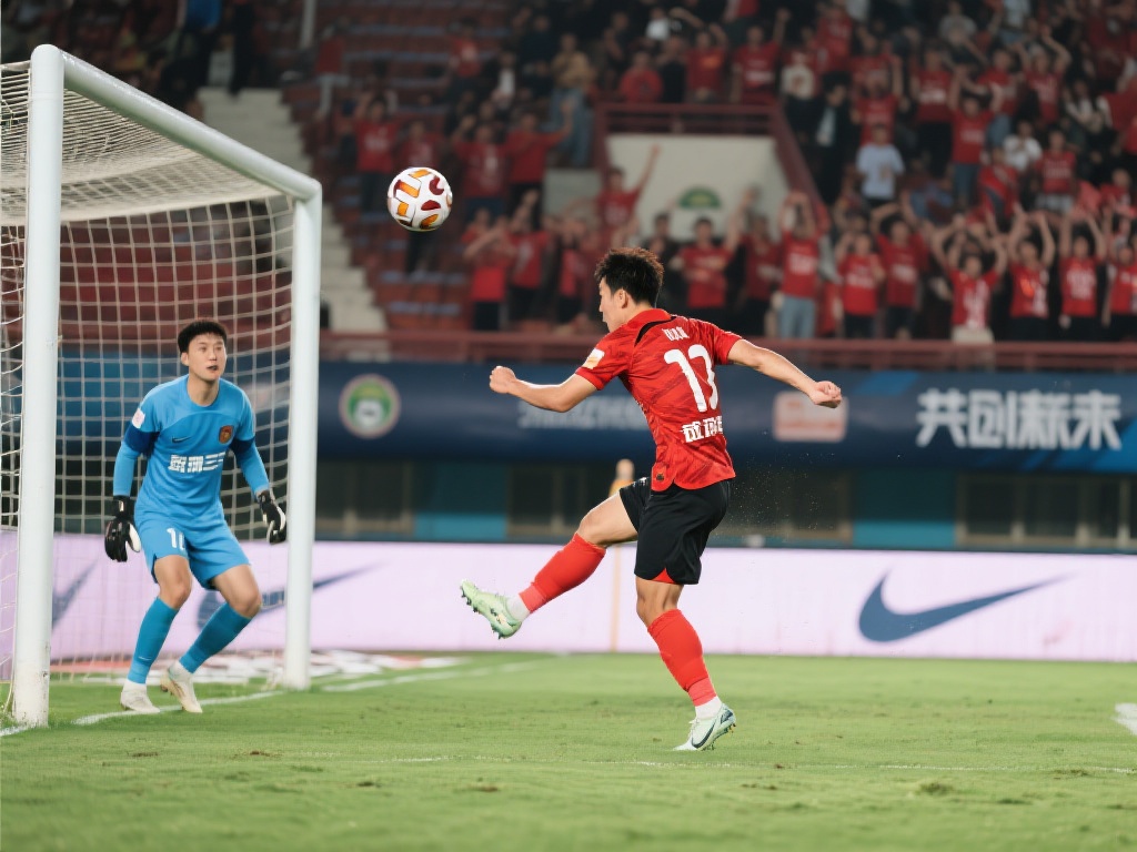 谭龙凌空惊艳绝平 长春主场战武汉胶着 当比赛进行到关键时刻,谭龙抓住了机会,用