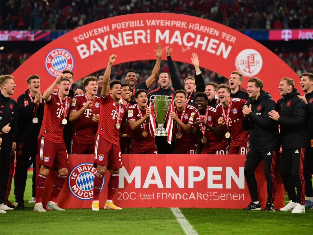 拜仁提前两轮卫冕德甲冠军,官方海报激情庆祝 在欧洲足坛,冠军的归属往往意味着实力的巅